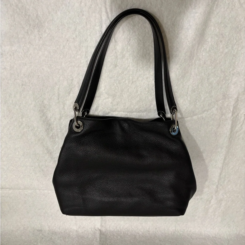 MICHAEL KORS | Floral Stud Raven Black Shoulder Bag - Picture 4 of 10